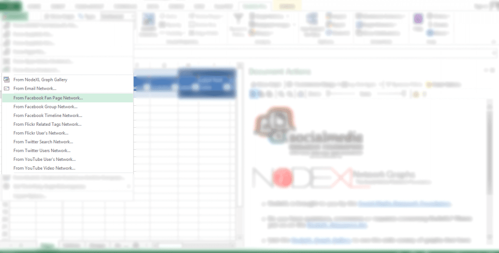 NodeXL - coleta de dados